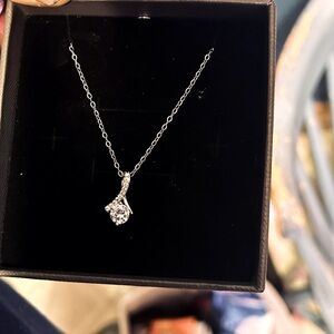 Moissanite necklace 925 sterling silver very cool design